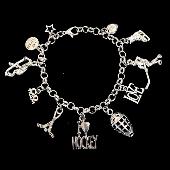 Hockey Charm Bracelet - Picture 1 of 7